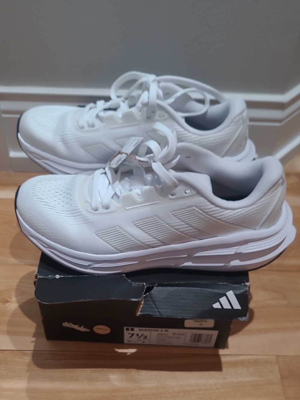 adidas Kids White Lace-Up Athletic Sneakers